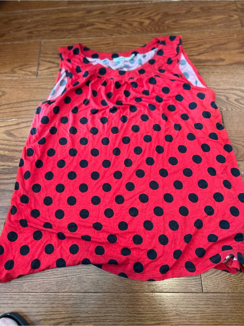 Ricki's Red Sleeveless Polka Dot Tank Top